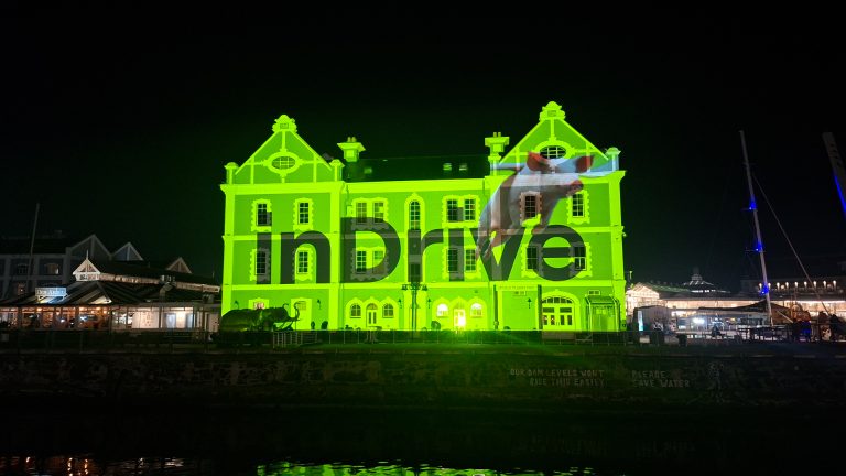 InDrive Cashless Launch – V&A Waterfront Video Projection